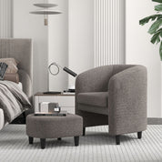 Modern Barrel Chair with Ottoman for Living Room Bedroom Office