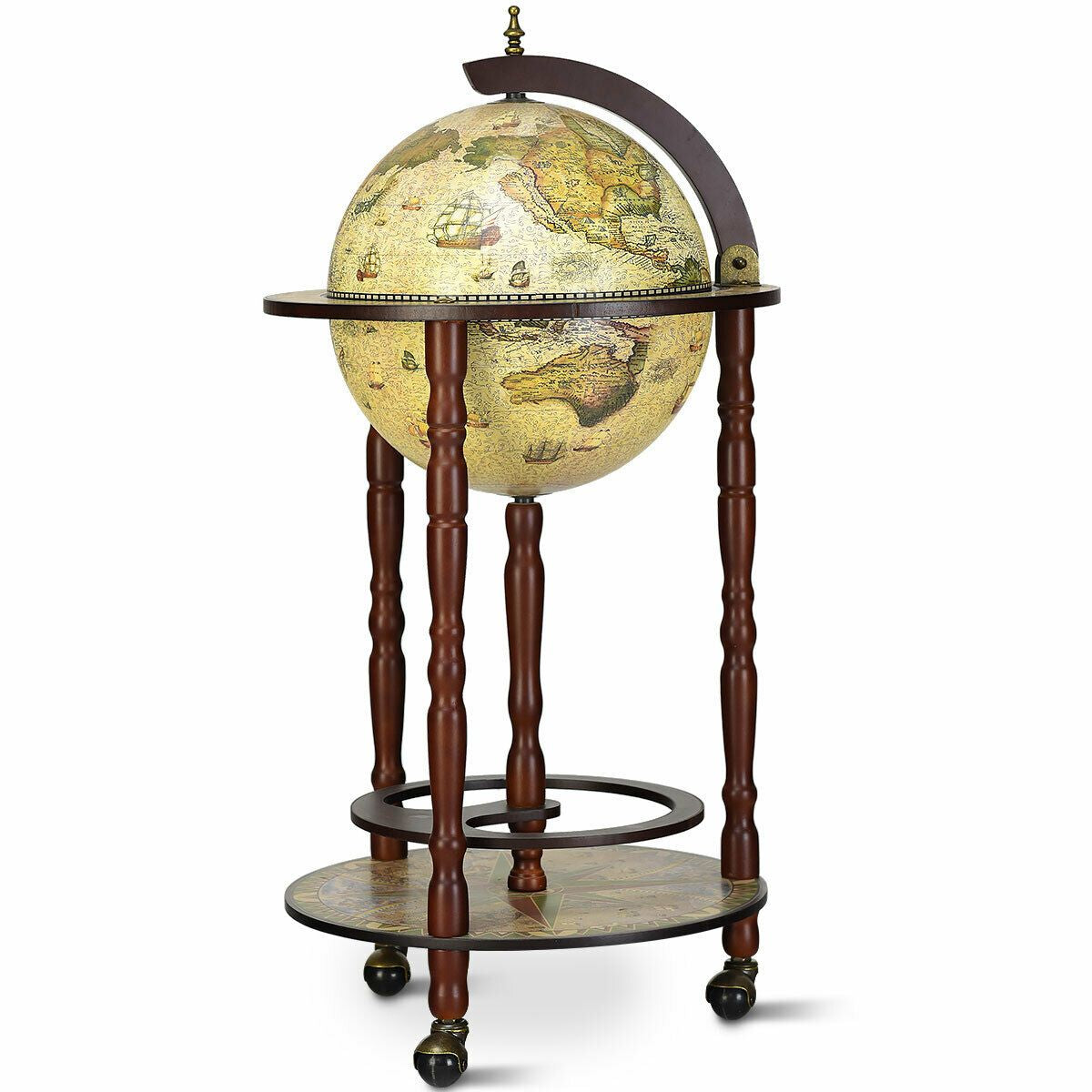 Wooden Globe Drinks Cabinet with Italian Styling