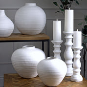 Regola Large Matt White Ceramic Vase