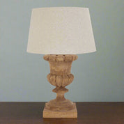 Delaney Natural Wash Fluted Lamp With Linen Shade