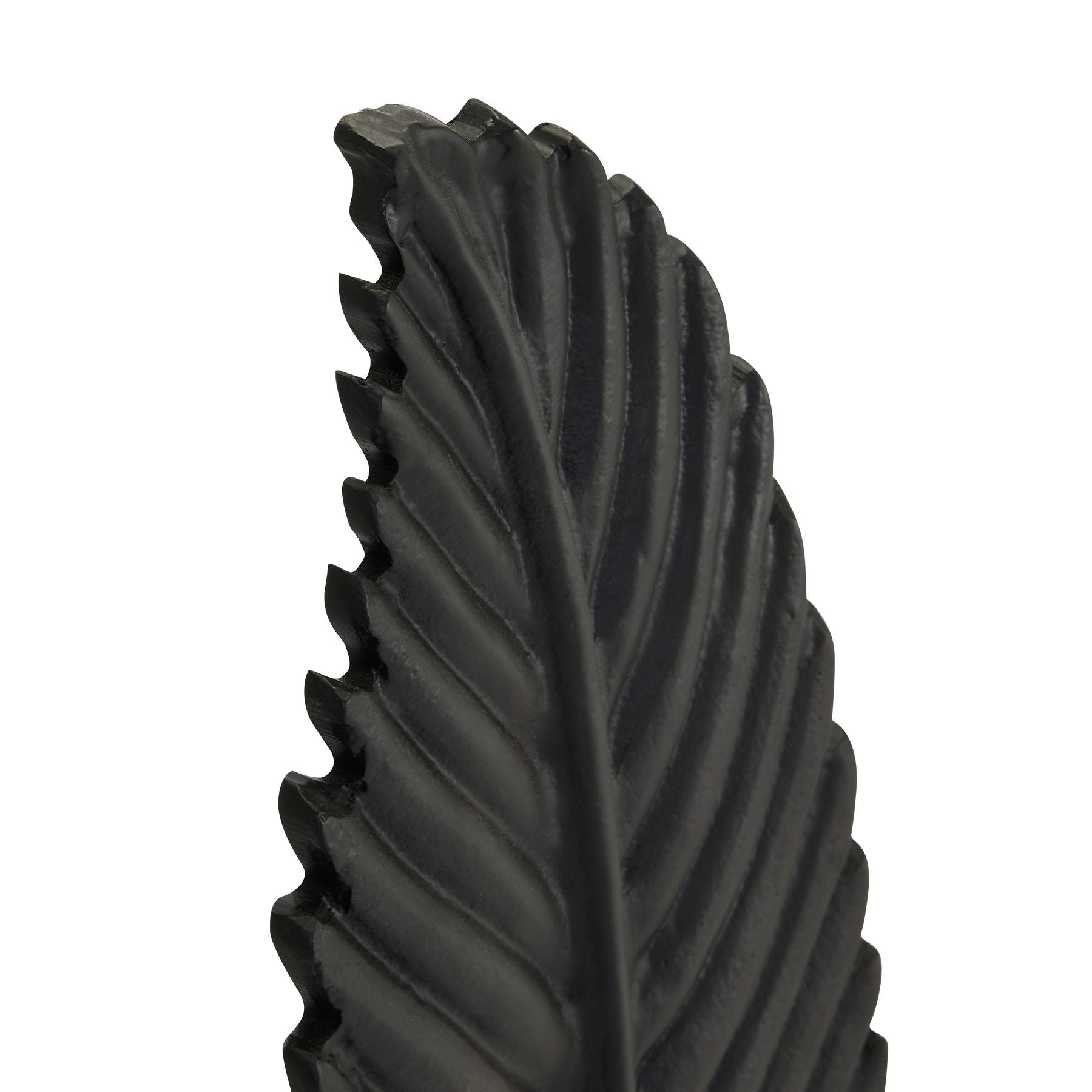 Black Cast Leaf Ornament