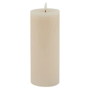 Luxe Collection Melt Effect 3.5x9 Taupe LED Wax Candle