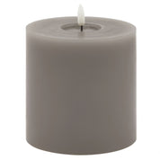 Luxe Collection Melt Effect 5x5 Grey LED Wax Candle