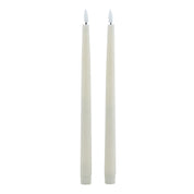 Luxe Collection S/2 Taupe LED Wax Dinner Candles