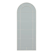 White Large Arched Window Mirror