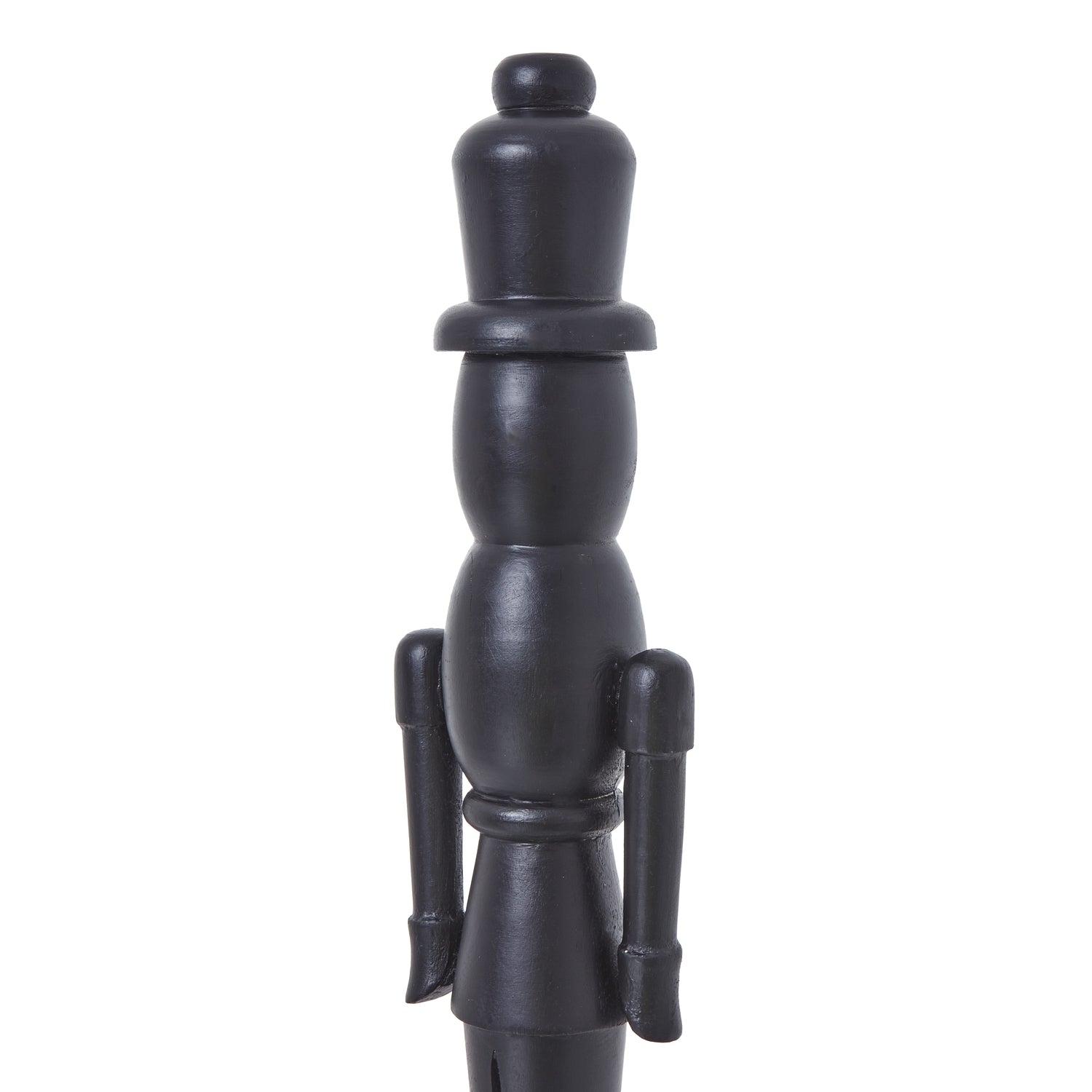 Minimalist Black Wooden Nutcracker Decoration