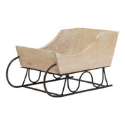 White Wash Collection Wooden Decorative Sleigh