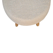 Cream Boucle Petite Footstool