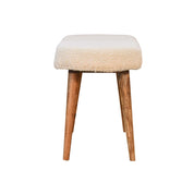 Cream Boucle Nordic Bench