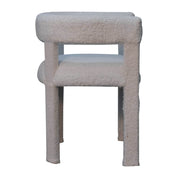 White Boucle Occasional Chair