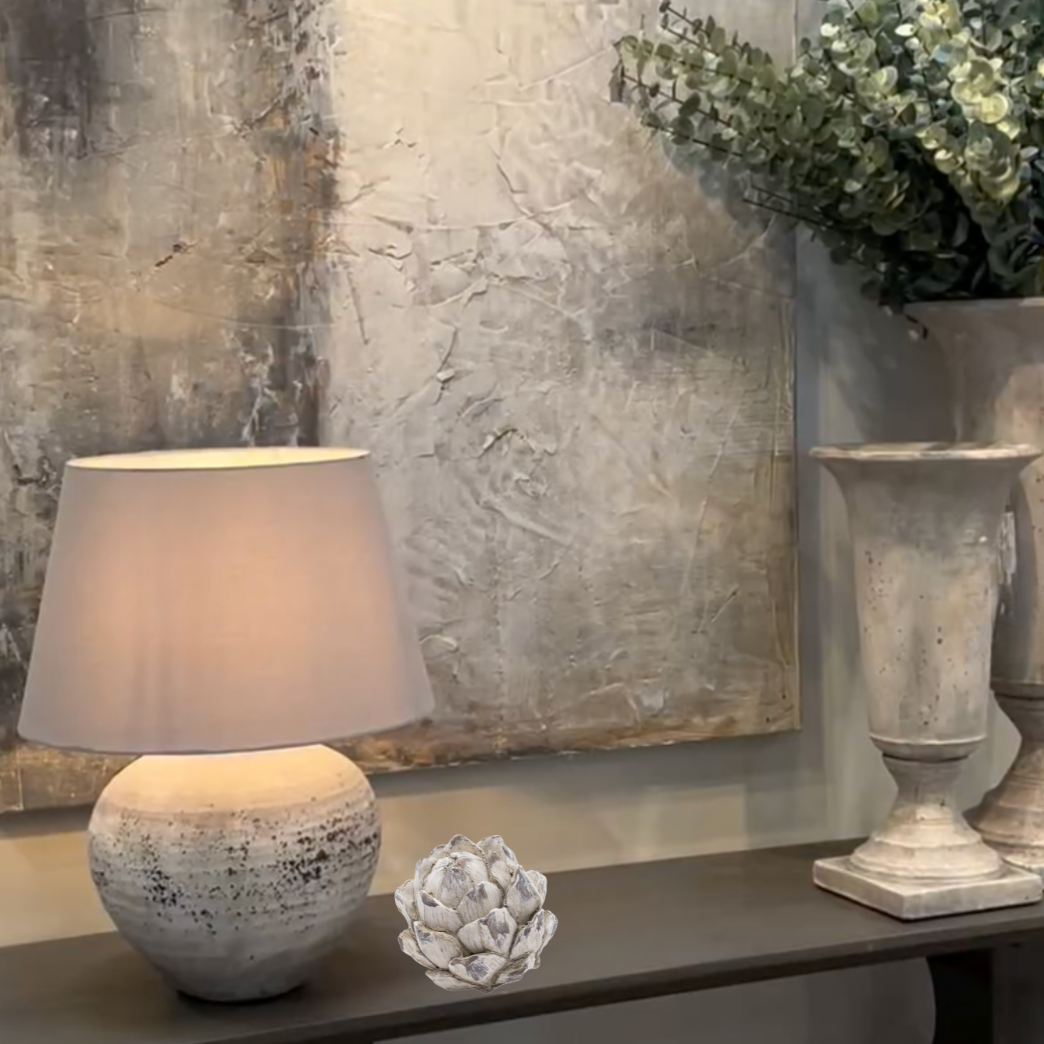 Tiber Large Stone Ceramic Lamp